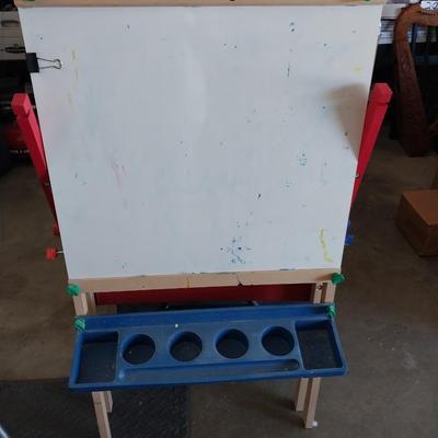 CHILDS DRYERASE BOARD/EISEL/PAINTBOARD AND MISC. TOYS