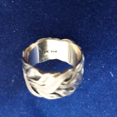 14K MENS GOLD BAND RING