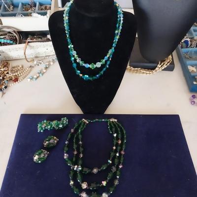 VINTAGE COSTUME AND GLASS BEADS
