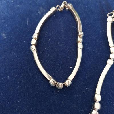 TRIFARI BROACH-COLORED STONE EARRINGS-NECKLACES & MATCHING BRACELET