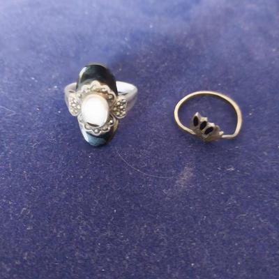 TWO 925 SILVER RINGS