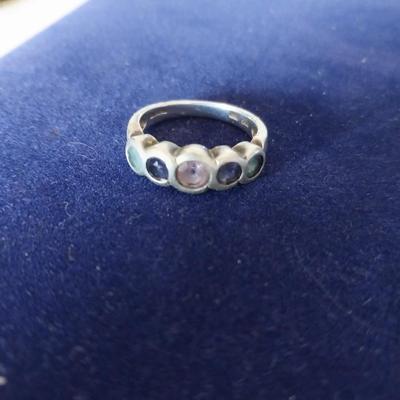 TWO SILVER .925 LADIES RINGS