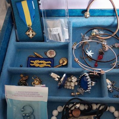 TWO JEWELRY BOXES AND FASHION JEWELRY