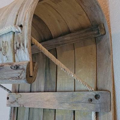 Vintage Wood Toboggan 6ft. Sled
