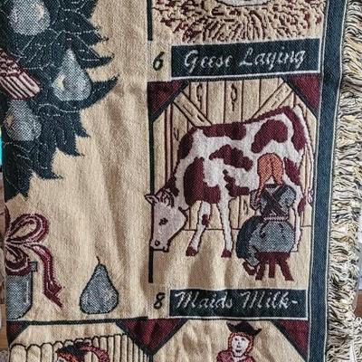 '12 Days of Christmas' Thick Woven Blanket