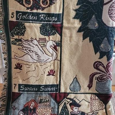 '12 Days of Christmas' Thick Woven Blanket