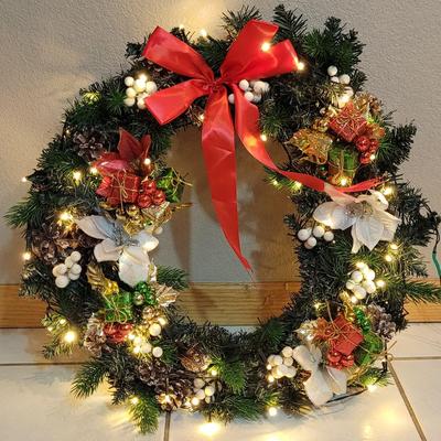 Large Multi Light Up Wreath