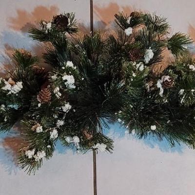 Flocked Pinecone Swag