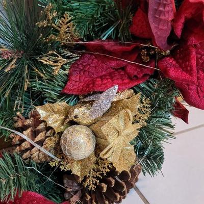 Large Poinsettia Wreath
