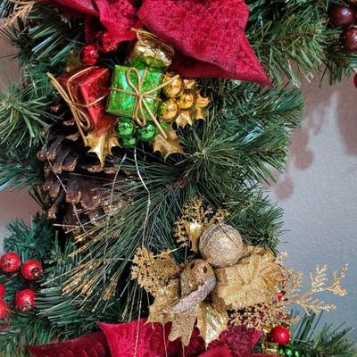Large Poinsettia Wreath