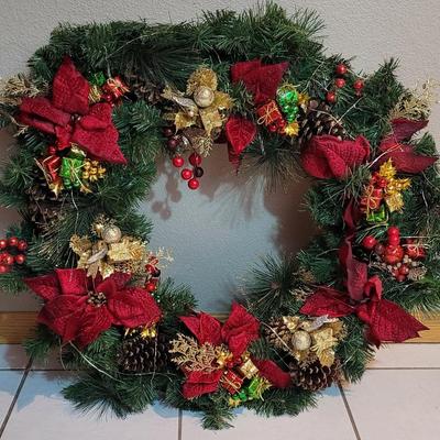 Large Poinsettia Wreath