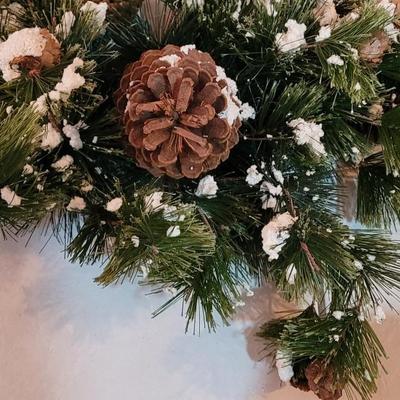 Flocked with Pinecones Swag #2