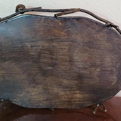 Metal Pinecone and Stick Tray