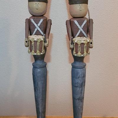 (2) Wood Toy Soldiers Decorations