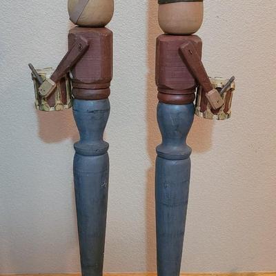 (2) Wood Toy Soldiers Decorations