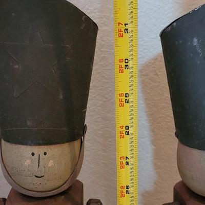 (2) Wood Toy Soldiers Decorations