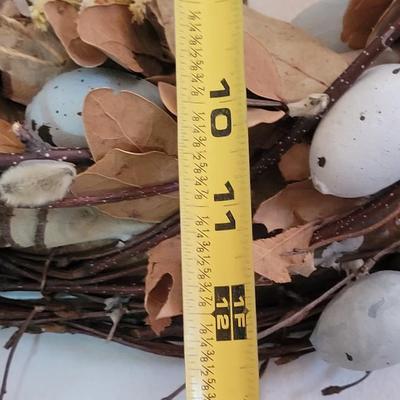 Spring Faux Light Blue Egg Wreath