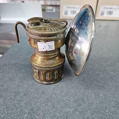 vintage guys dropper carbide miners lamp, shanklin mfg co,