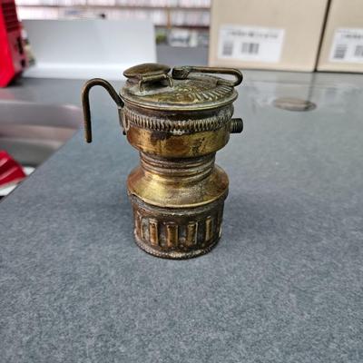 vintage guys dropper carbide miners lamp, shanklin mfg co,