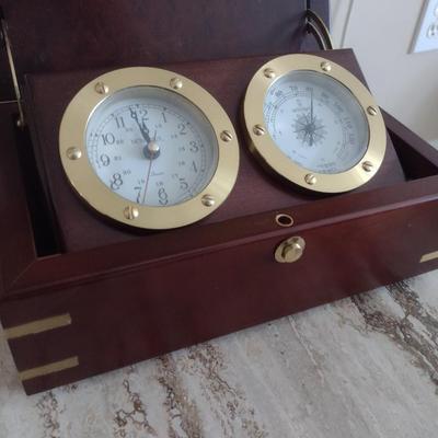 Vintage Montreux Desktop Thermometer and Clock