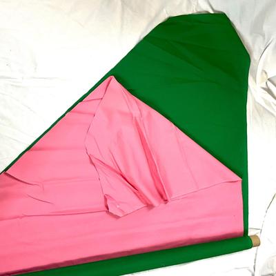 736 Hot Pink and Green Fabric Cut Yardage