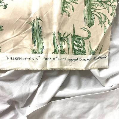 742 Partial Yardage of Scalamandre "Killkenny Cats" Toile Material