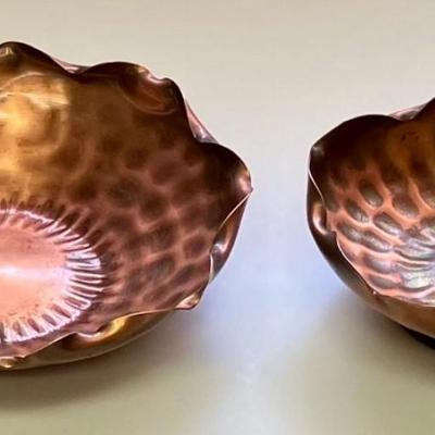 Two Gregorian Copper Bowls