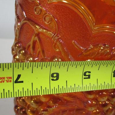 Imperial Amber Grape Pattern Carnival Glass Pitcher