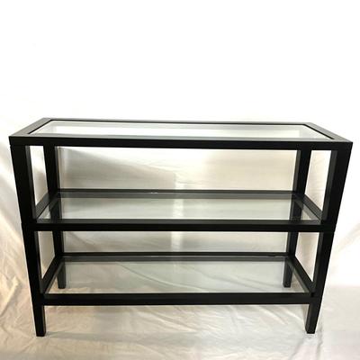 748 Three Tier Beveled Glass Top Table