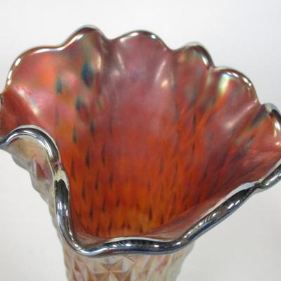 Northwood Amethyst Carnival Glass Vase