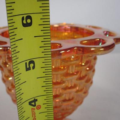 Imperial Glass Marigold Basketweave