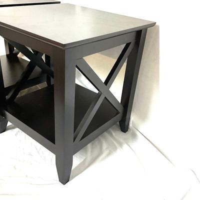 750 PAIR of American Design Black "X" Tables
