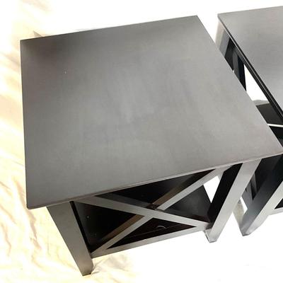 750 PAIR of American Design Black "X" Tables