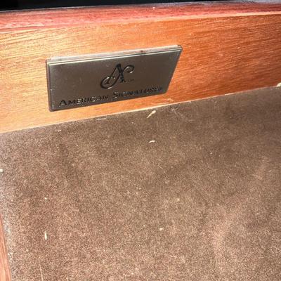 836 PAIR of American Signature Single Drawer "X" Nightstands
