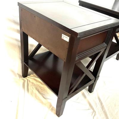 836 PAIR of American Signature Single Drawer "X" Nightstands