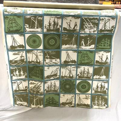 754 Vintage Mid Century Fabric Schumacher "Seven Seas"