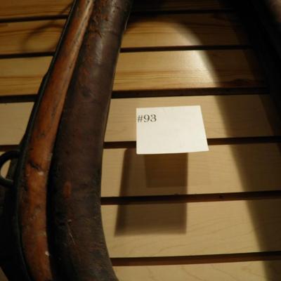 Antique Leather, Wood, and Horse Collar 28.5"