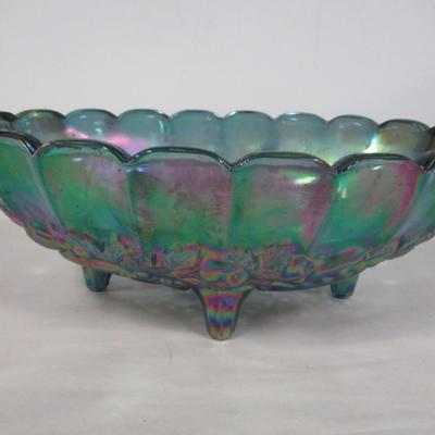 Indiana Glass Iridescent Footed Bowl