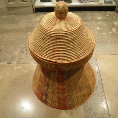 Vintage Woven Herb Drying Basket 33"x28"