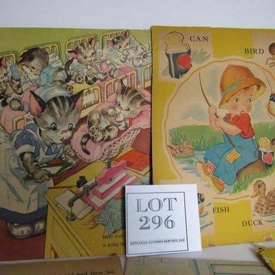 Lot of 1940s Kids Book Pages For Crafting/Repurposing