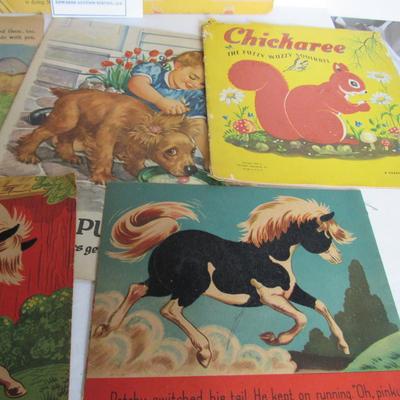 Lot of 1940s Kids Book Pages For Crafting/Repurposing