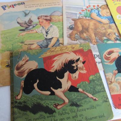 Lot of 1940s Kids Book Pages For Crafting/Repurposing