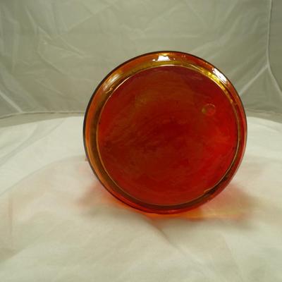 Crimson w/ Yellow Undertones Mid Century Modern Pitcher 14.75"
