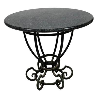 768 Cast Iron and Granite Top Table