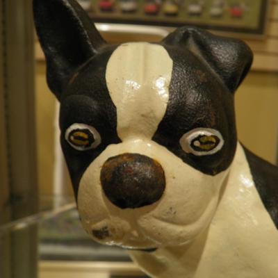 Vintage Cast Iron Doggie Door Stop 7.5"