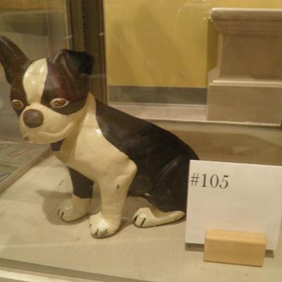 Vintage Cast Iron Doggie Door Stop 7.5"
