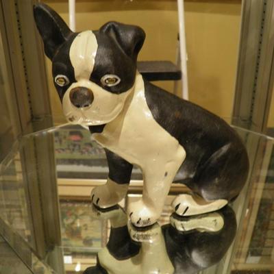 Vintage Cast Iron Doggie Door Stop 7.5"