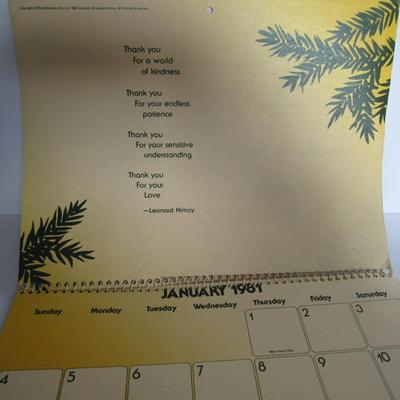 1981 Leonard Nimoy Poetry Calendar