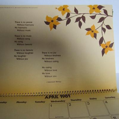 1981 Leonard Nimoy Poetry Calendar