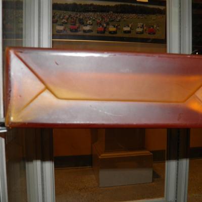 Modern Amber Glass "Paper Bag" Vase 10.5"